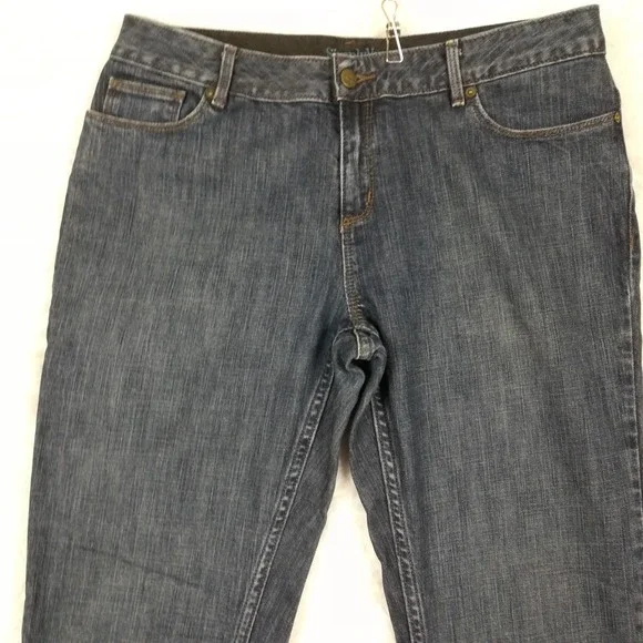 Simply Vera Vera Wang Womens Jeans Boot Cut Blue Denim Dark Wash Mid Rise 10 - Picture 8 of 10